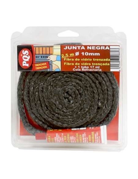 JUNTA CHIMENEA PUERTAS 10MM FIBRA VIDRIO TRENZADA