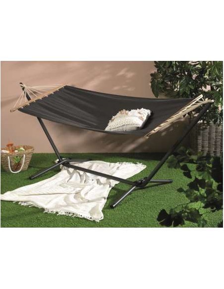 SOPORTE DE HIERRO PARA HAMACA ANTRACITA (C) KAEMINGK