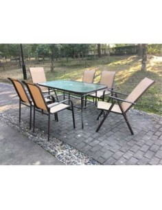 SILLON MULTIPOSICIONES NEW RUSTIC HAITI BEIGE 55X71X102cm