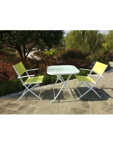 CONJUNTO CHIC COMPUESTO POR 1 MESA Y 2 SILLAS