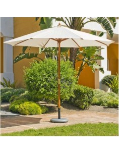 PARASOL MADERA LUX 300/8/48 BEIGE (D) HEVEA