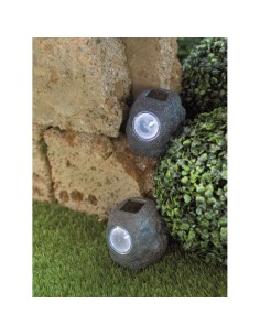 LED SOLAR POLYRESINA PIEDRA PARA EXTERIOR