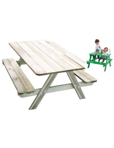 MESA PICNIC DE MADERA 91X90X57CM TRIGANO JA