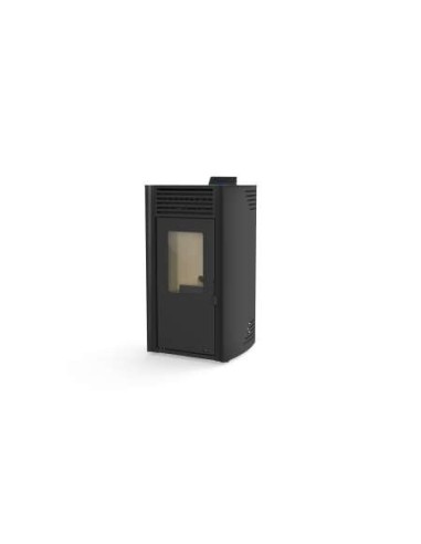 ESTUFA DE PELLET FIRST 12 KW CANALIZABLE NEGRA