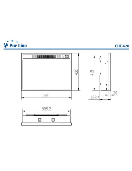 CHIMENEA ELECTRICA INSERTABLE 2000W C/TERMOSTATO Y PROTECCION. MANDO DISTANCIA