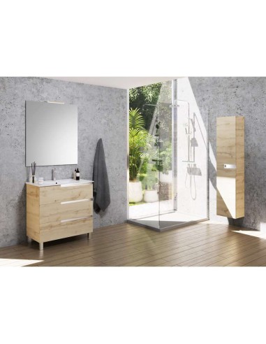 MUEBLE BAÚO ONE 80 HERCULES 3C C/PATAS, ROBLE VH