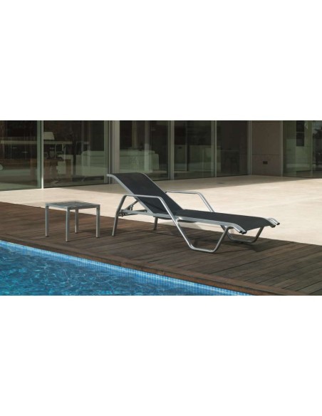 TUMBONA ALUMINIO INOX TRACIA PLATA/GRIS 190X53