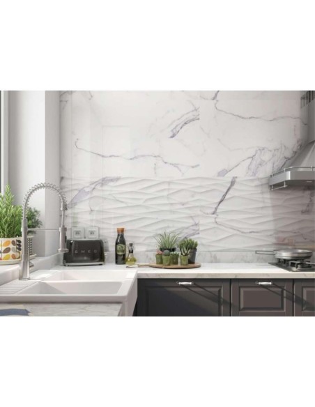 DECORADO PALATINA GIGA BLANCO BRILLO 30X90R