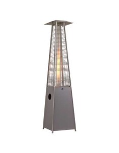 ESTUFA TERRAZA DE GAS FLAMME PIRAMIDE PLATA
