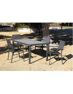 MESA ALONIS 160X90CM ANTRACITA