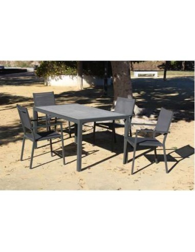 MESA ALONIS 160X90CM ANTRACITA