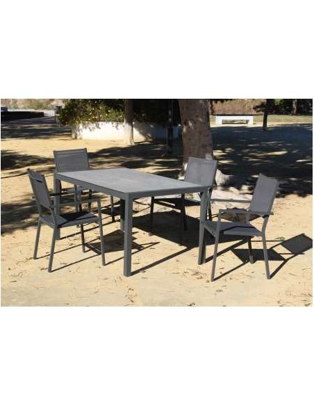 MESA ALONIS 160X90CM ANTRACITA