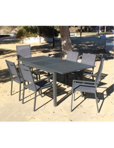 MESA CRETA 150/200X90CM ANTRACITA
