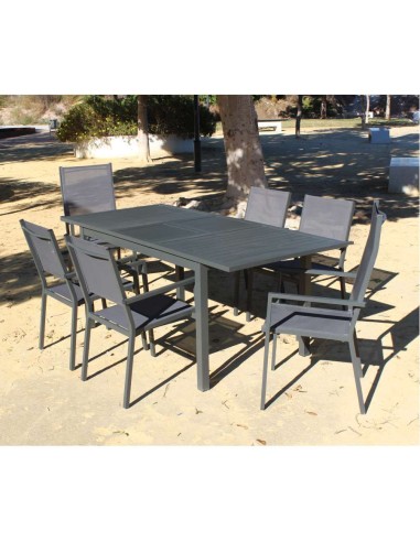MESA CRETA 150/200X90CM ANTRACITA