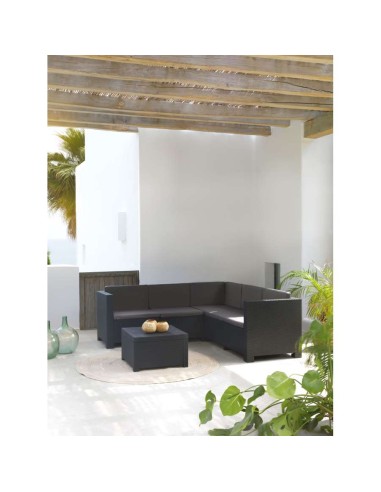 SET OASIS RINCONERA GRAFITO 5 PLAZAS