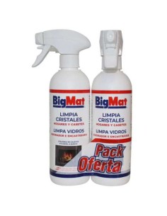 LIMPIA CRISTALES CHIMENEAS BIGMAT 500ML PACK 2 UD.