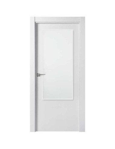 PUERTA BLOCK LACADA MACIZA LISO VIDRIO 2030X725X35 DERECHA