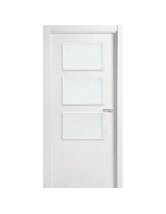 PUERTA BLOCK LACADA MACIZA VIDRIO RAYAS 2030X825X35 IZQUIERDA