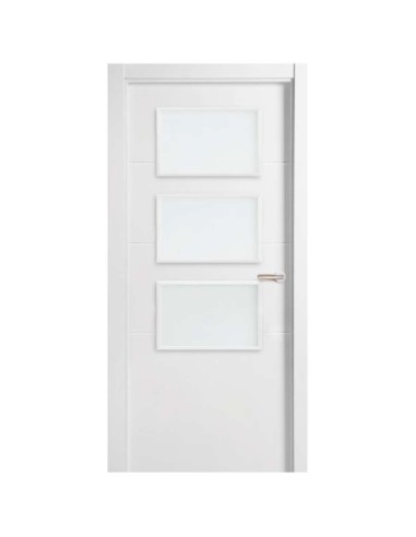 PUERTA BLOCK LACADA MACIZA VIDRIO RAYAS 2030X825X35 IZQUIERDA
