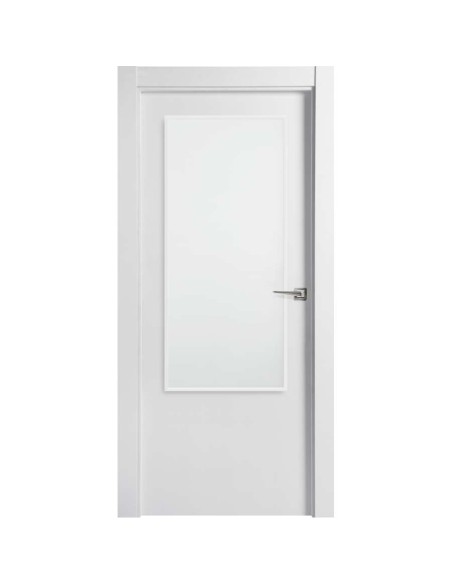 PUERTA BLOCK LACADA MACIZA LISO VIDRIO 2110X725X35 IZQUIERDA