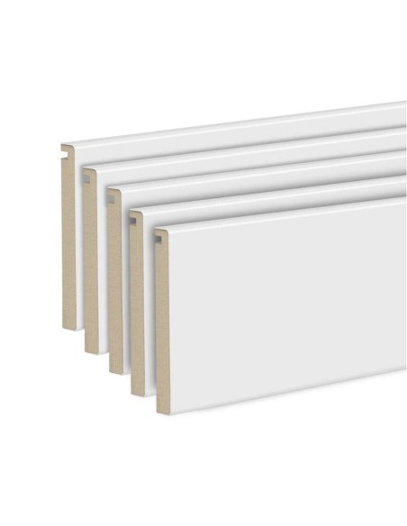 PACK 5 UNIDADES ACANALADAS DE 70X12X10MDF LACADO BLANCO