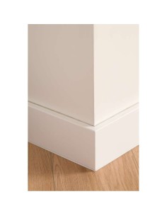 RODAPIE MDF HIDROFUGO MELAMINA BLANCA 220X90X12CON REGATA INTERIOR
