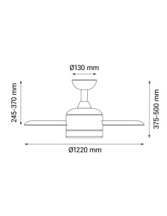 VENTILADOR TECHO MEDIANO PALA REVERSIBLE BALOO BLANCO 2