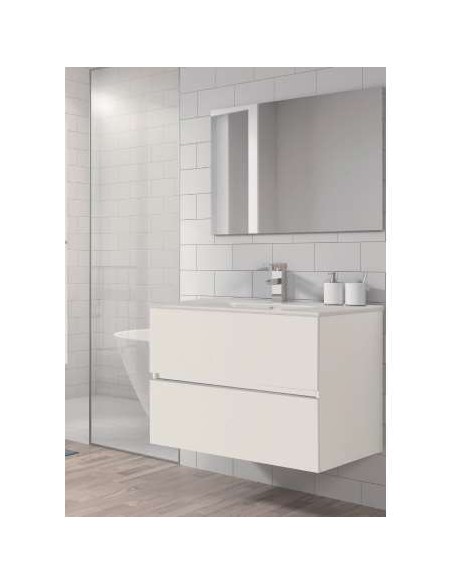 MUEBLE BAÚO CANCUN 80CM 2 CAJONES BLANCO FUTURBAÚO