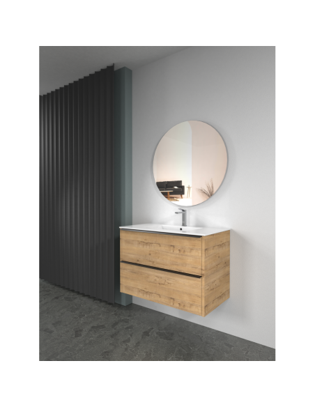 MUEBLE LIFE 80CM COLOR ROBLE (SIN LAVABO/SIN ESPEJO)