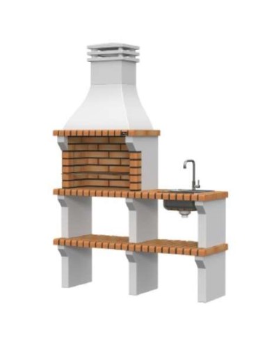 BARBACOA FARO 143,5LX 47PX 210A+ PARRILLA+ BANCADA+FREGADERO LEIRICIMEN