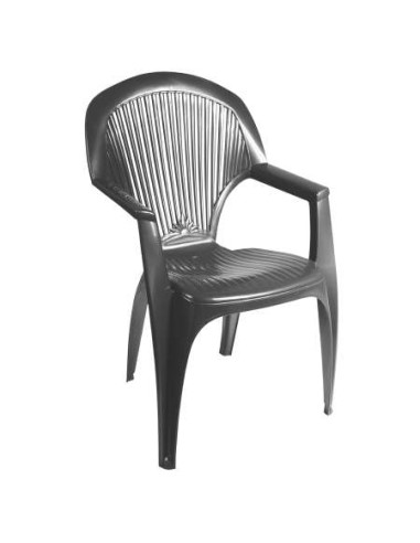 SILLON MONOBLOC RESPALDO ALTO ANTRACITA