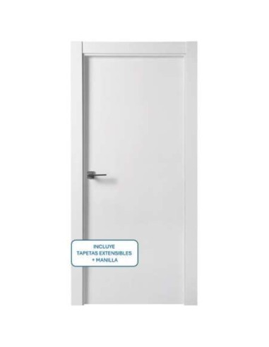 PACK PUERTA BLOCK ALV.BLANCA 2030X725X35 DC+TAPETA+MANILLA