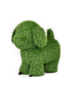 FIGURA DECORATIVA PERRO DE PIE 45CM CESPED ARTIFICIAL