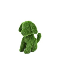 FIGURA DECORATIVA PERRO SENTADO 69CM CESPED ARTIFICIAL