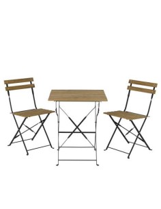 CONJUNTO LEEDS DE MADERA MESA + 2 SILLAS