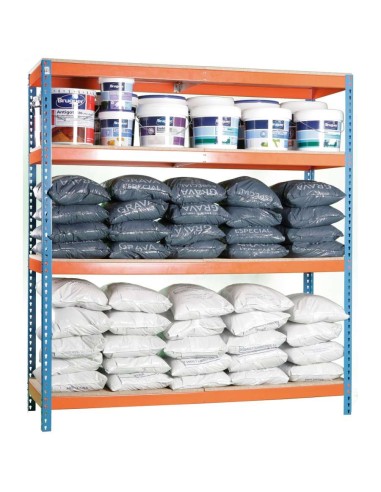 ESTANTERIA KIT SIMONFORTE 1806-4 AZUL/NARANJA 200X180X60CM