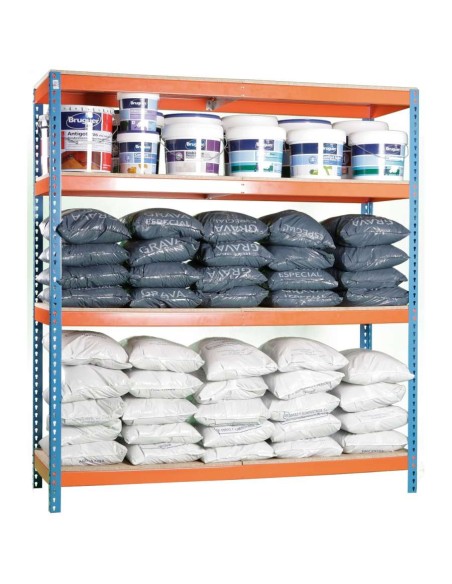 ESTANTERIA KIT SIMONFORTE 1806-4 AZUL/NARANJA 200X180X60CM