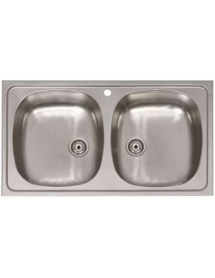 FREGADERO CLASICO ARES CUAD. 2SENOS 80X45 2