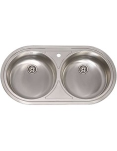 FREGADERO 2 SENOS LUJO INOX 84X44