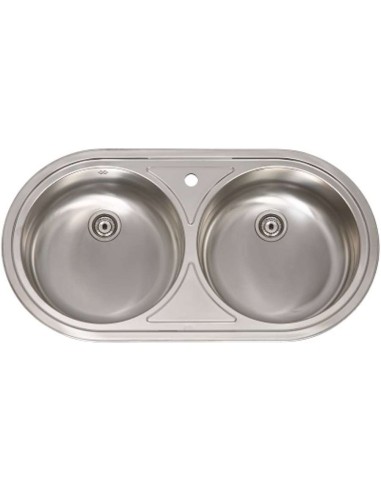 FREGADERO 2 SENOS LUJO INOX 84X44