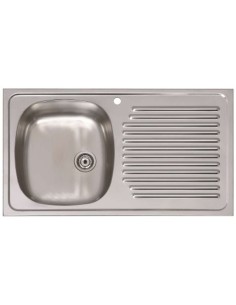 FREGADERO 1 SENO 1 ESCUR ARES INOX 80X45