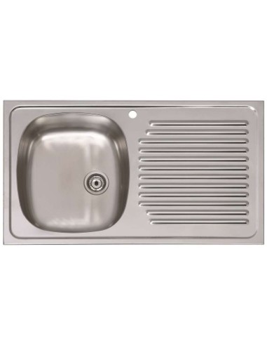 FREGADERO 1 SENO 1 ESCUR ARES INOX 80X45