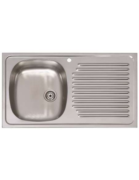 FREGADERO 1 SENO 1 ESCUR ARES INOX 80X45