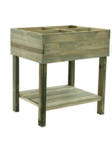 HUERTO MADERA ELEVADO PAPRIKA 80X60X87CM 70L