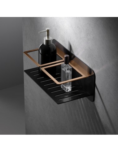 JABONERA FRONTAL IMAN NEGRO ORO ROSA ADI011/NOR