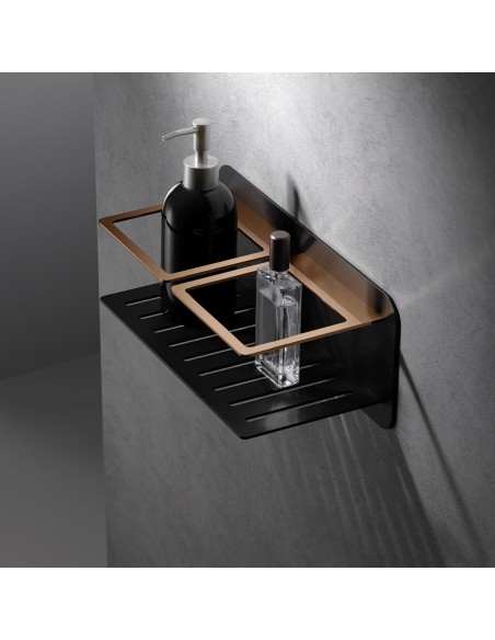 JABONERA FRONTAL IMAN NEGRO ORO ROSA ADI011/NOR