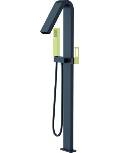 GRIFERIA MONOMANDO EXENTA DE BAÚERA SUECIA NEGRO ORO BRILLO SUECIA / E