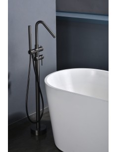 GRIFERIA MONOMANDO EXENTA DE BAÚERA CORCEGA BLACK GUN METAL 2