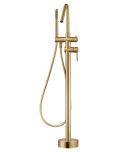 GRIFERIA MONOMANDO EXENTA DE BAÚERA CORCEGA ORO CEPILLADO