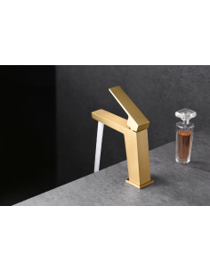 MONOMANDO LAVABO ART ORO CEPILLADO 2